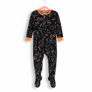 Casper the Friendly Ghost Halloween Pajamas 3T Toddler Fleece Footed Sleeper